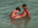 Voyeur Tapes Nudists Husband and Wife Having Hot Sex on the Beach