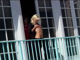 Kinky Blonde Milf Fingering Her Pussy On The Balcony Just To Call Her Naughty Neighbor